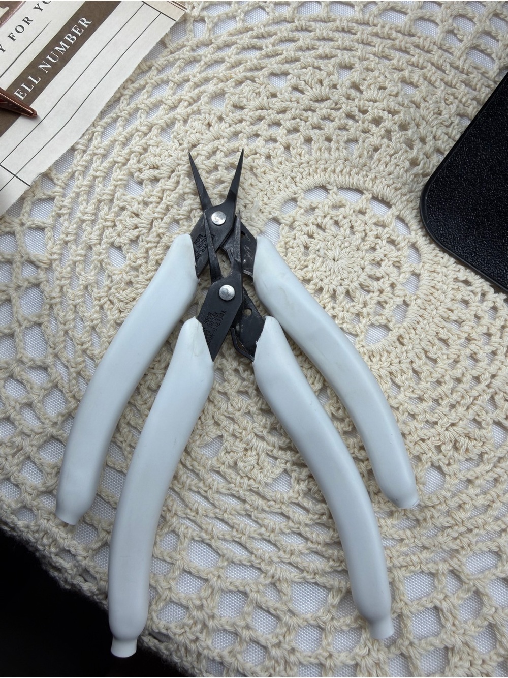 Permanent Jewelry Pliers Set with White Handles - Xuron brand